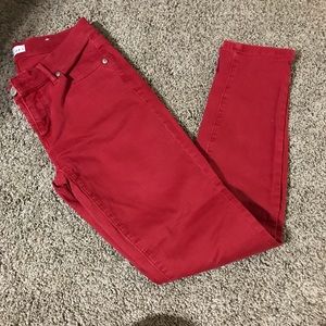 Loft Red Modern Skinny Crop Jeans